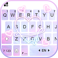 Тема для клавиатуры Neon Pastel Heart