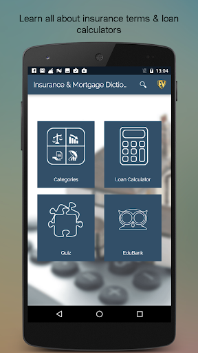 Android application Insurance, Mortgage Dictionary screenshort