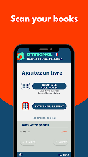 Android application Sell your books · Ammareal screenshort