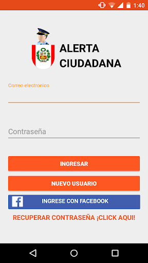 Android application Alerta Talara screenshort