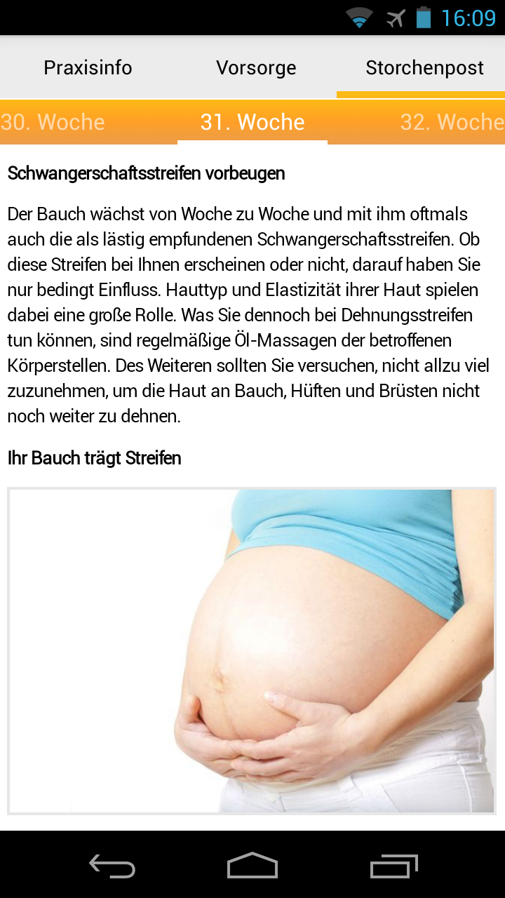 Android application Babyglück screenshort