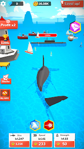 Idle Shark World Hungry Monster Evolution Game v4.6 Mod Apk (Unlimited Money/Version) Free For Android 4