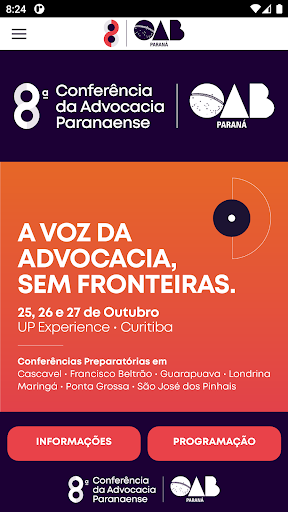 Android application 8ª Conferência OABPR screenshort
