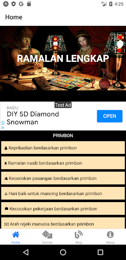 Android application Primbon Ramalan Lengkap screenshort