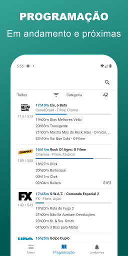 Android application Guia TV Programação de Canais screenshort
