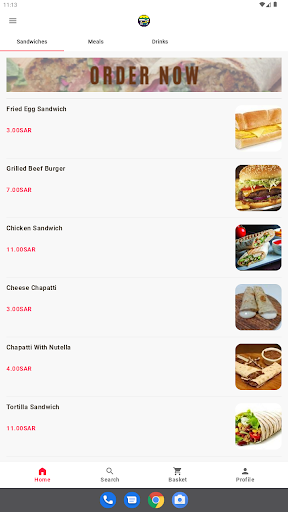 Android application مطاعم مار screenshort