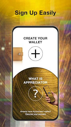 Appreciator Blockchain Wallet Screen 2