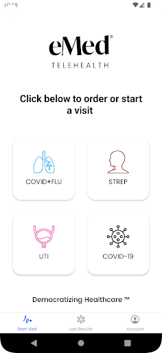 Android application eMed Test-to-Treat screenshort