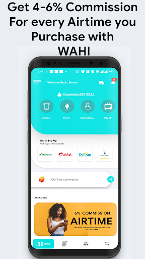 Android application WAHI - Pay Bills & Get 6% Back screenshort