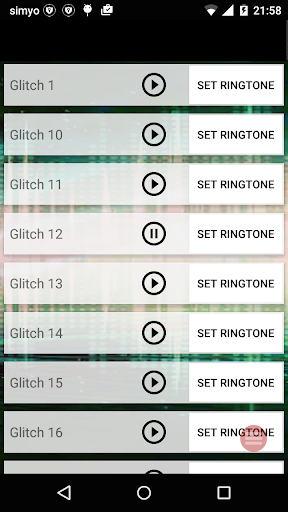 Android application Ringtones Glitch Sounds screenshort