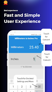 Millimeters to Inches Pro