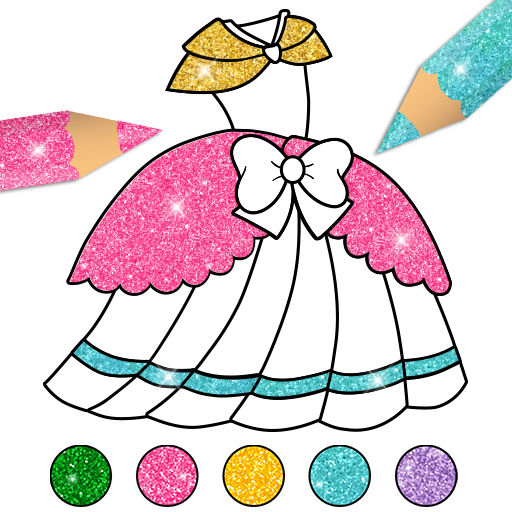 Glitter Coloring Book: Dresses 1.0.4 Icon