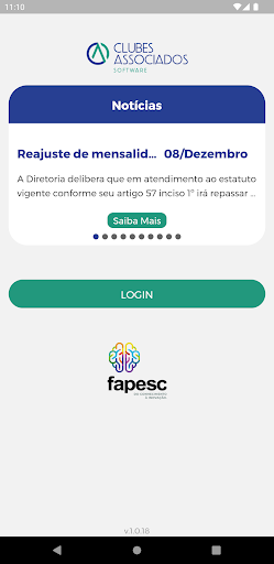 Android application Clubes Associados Software screenshort