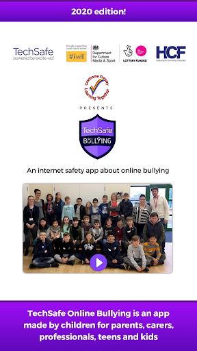 Android application TechSafe - Online Bullying screenshort