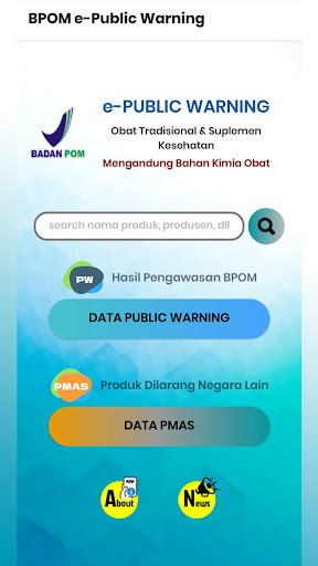 Android application BPOM e-Penjelasan Publik OT&SK screenshort