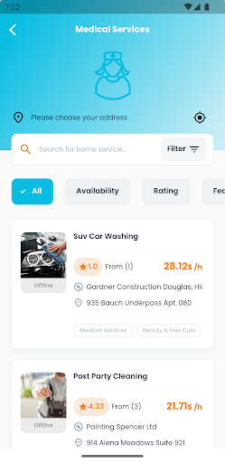 Karis: Home Services Screen 2