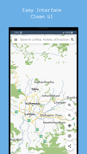 Android application Offline Map & Navigation Nepal screenshort