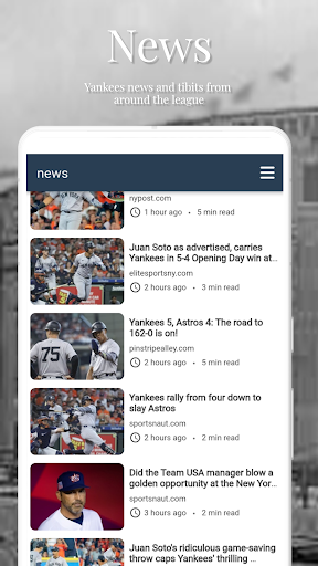 Android application New York Baseball - Yankees screenshort