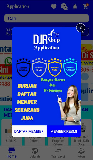 DJR APPLICATION Melayani Reseller  Dropship