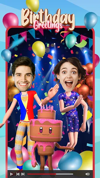 Happy Birthday Greetings Video Screen Views 1