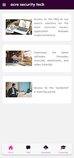 Android application acre security tech screenshort