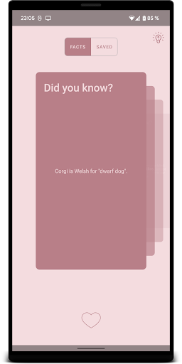 Android application Dog Facts screenshort