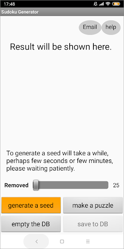 Sudoku Generator Screen 2