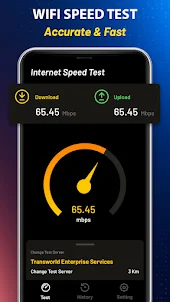 Fast internet speed tester