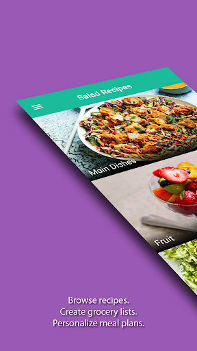 Android application Salad Recipes - Grocery Lists screenshort