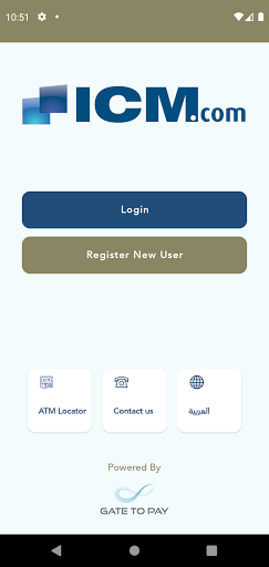 Android application ICM.com MasterCard screenshort