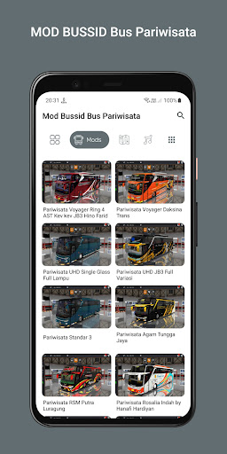 Android application MOD Bussid Bus Pariwisata screenshort