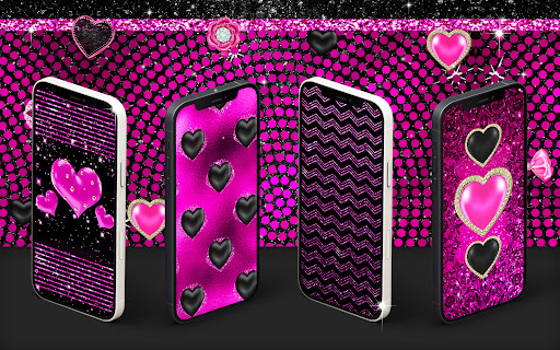 Android application Black pink glitter wallpapers screenshort