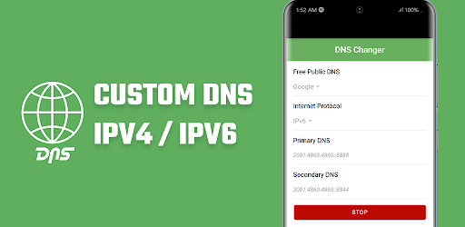 Custom DNS Changer IPV4 & IPV6