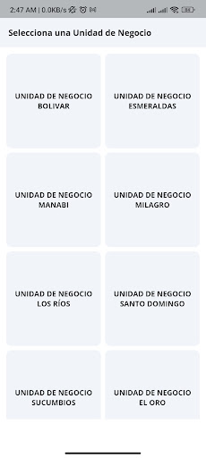 Android application Horarios Apagones Ecuador screenshort