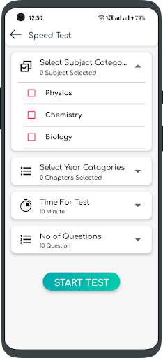 NEET Test Series 2025 Screen 3