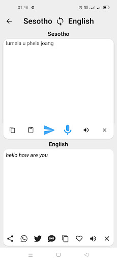 Sesotho To English Translator Screen 2