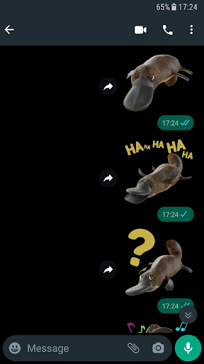 Platypus Stickers Screen 2