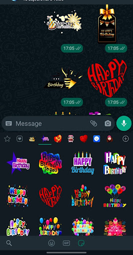 Happy Birthday stickers