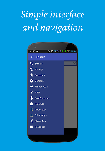 Android application English-Italian Dictionary screenshort
