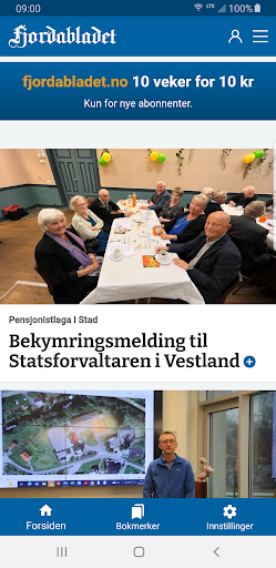 Android application Fjordabladet screenshort