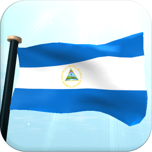 Nicaragua Flag 3D Wallpaper logo