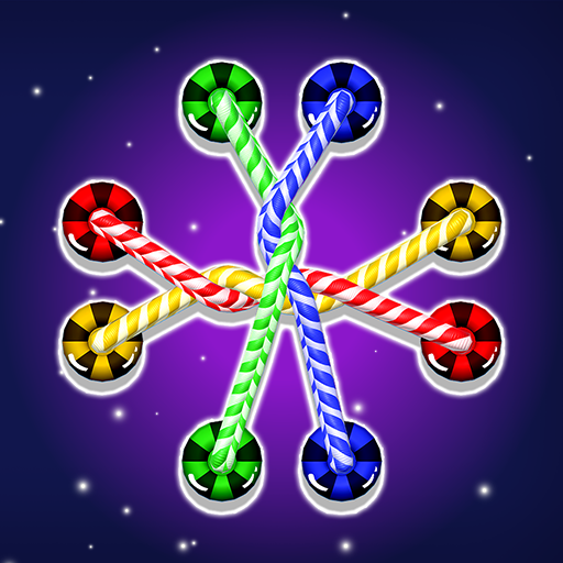 Tangled Line-Knot Untie Puzzle Logo