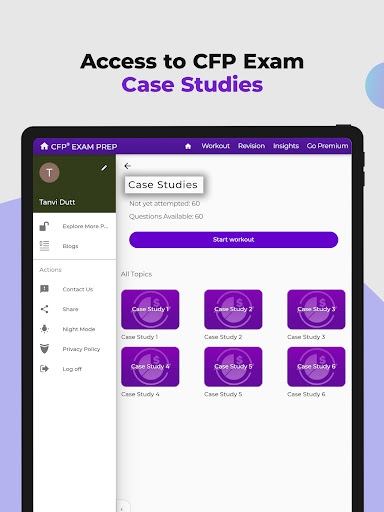 Screenshot of CFP Exam Prep App by Achieve