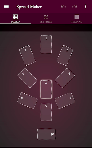 Android application Tarot Spreader screenshort