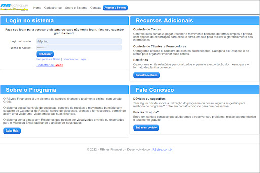 RBytes Controle Financeiro Screen 3