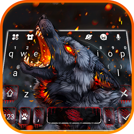 Flaming Wolf Keyboard Theme  Icon