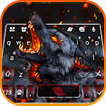 Cover Image of Download Flaming Wolf Keyboard Theme  APK