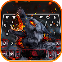 Тема для клавиатуры Flaming Wolf