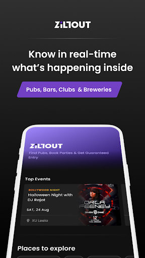 Android application ZillOut: Pubs & Parties screenshort