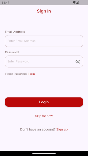 Android application Afea screenshort